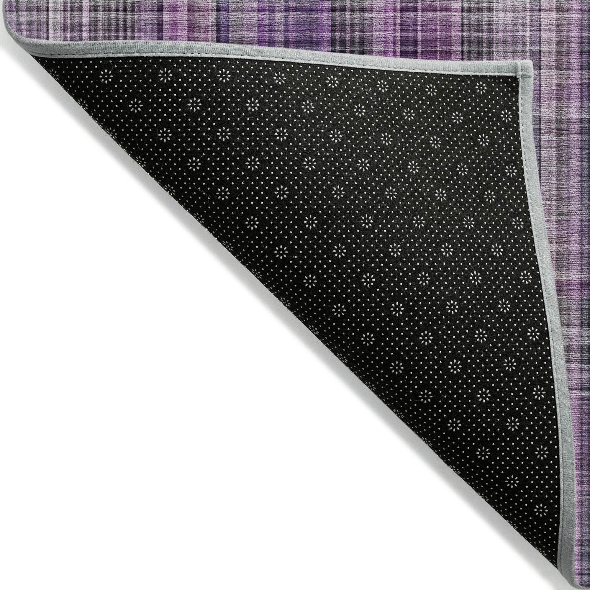 Addison Rugs Plaid Purple Washable Indoor-Outdoor Rug