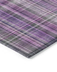 Addison Rugs Plaid Purple Washable Indoor-Outdoor Rug
