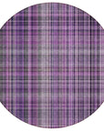 Addison Rugs Plaid Purple Washable Indoor-Outdoor Rug