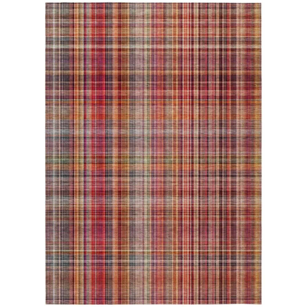 Addison Rugs Plaid Red Washable Indoor-Outdoor Rug