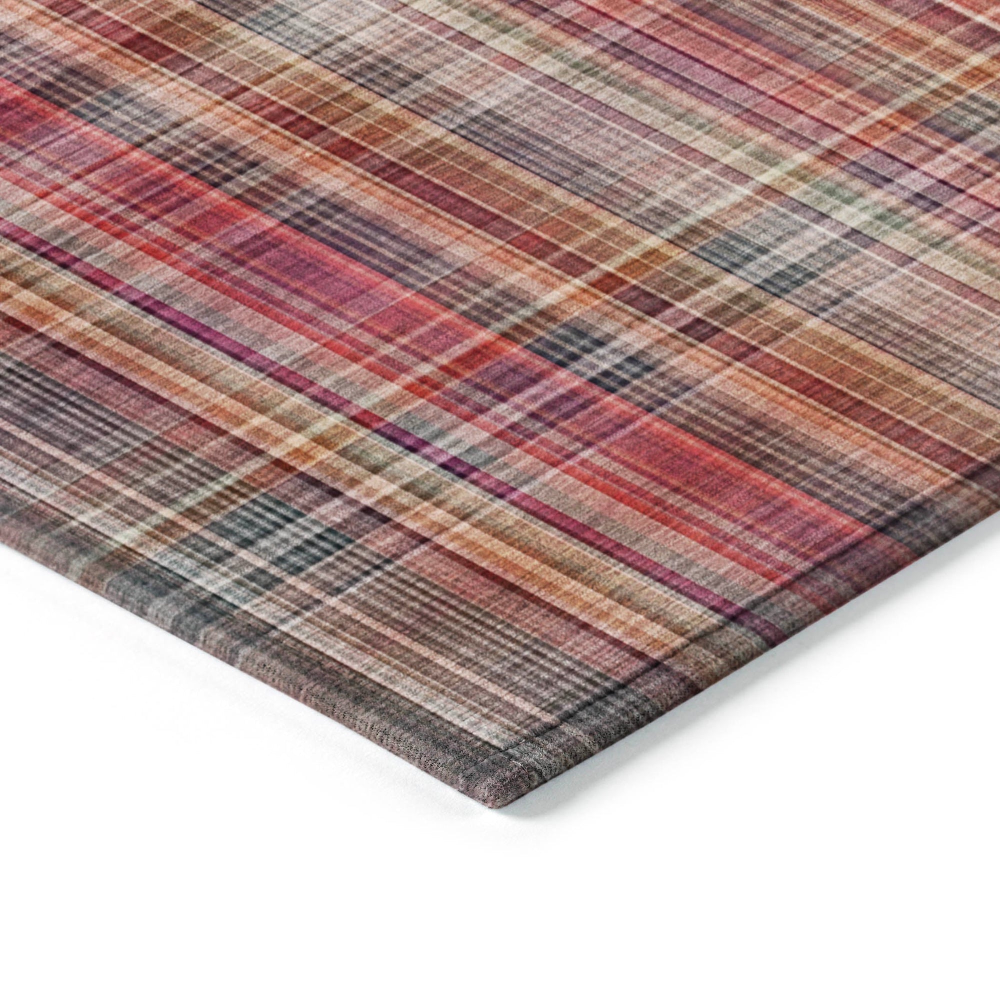 Addison Rugs Plaid Red Washable Indoor-Outdoor Rug