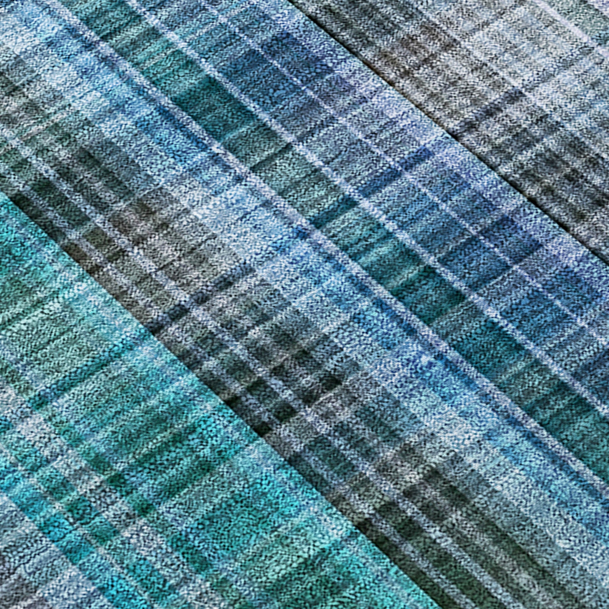 Addison Rugs Plaid Teal Washable Indoor-Outdoor Rug