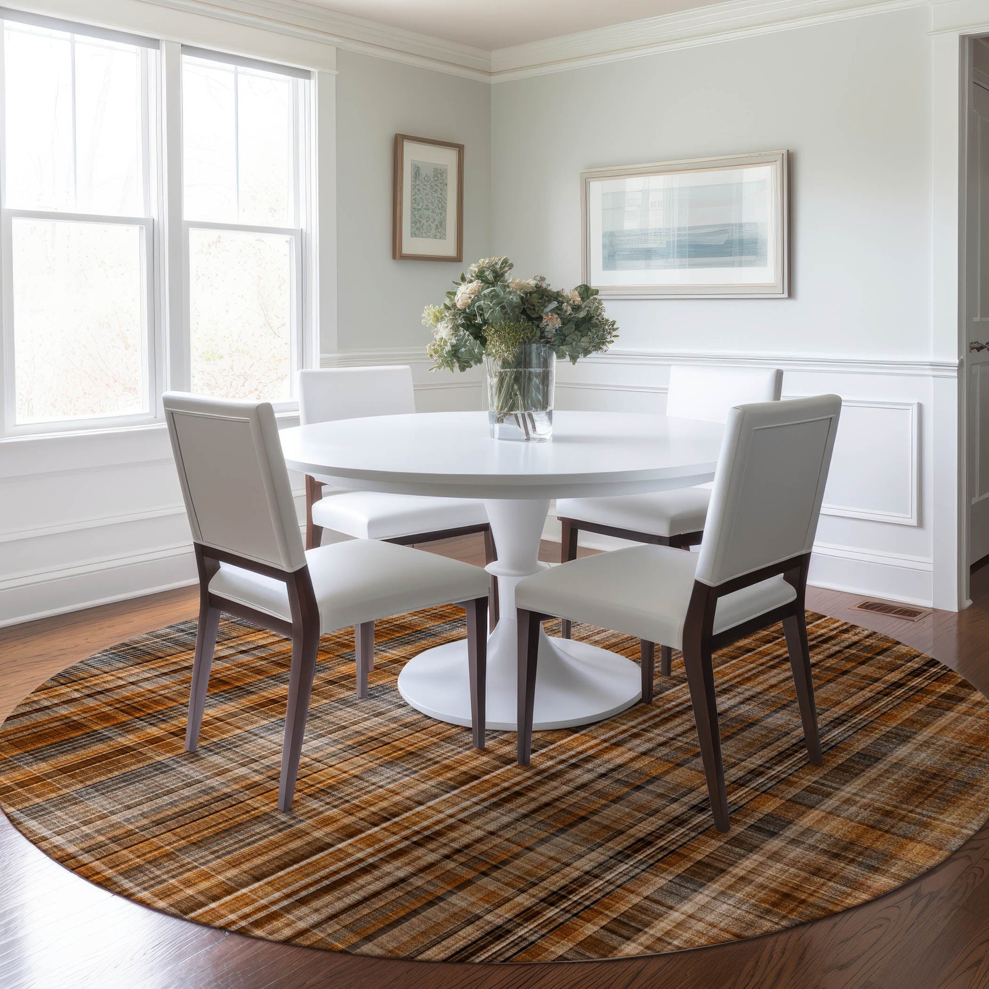 Addison Rugs Plaid Terracotta Washable Indoor-Outdoor Rug