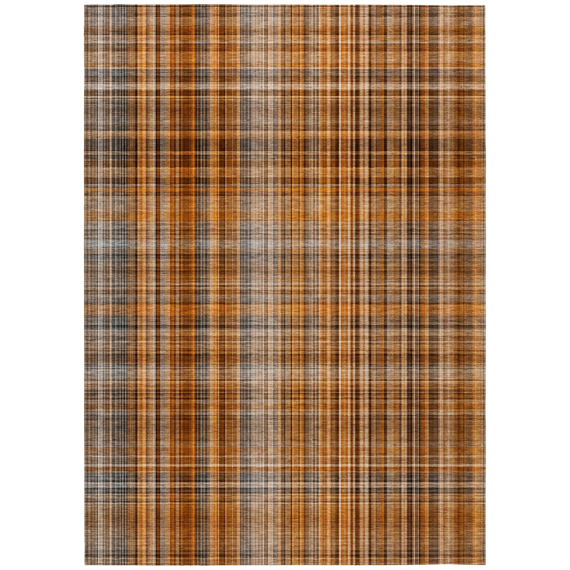 Addison Rugs Plaid Terracotta Washable Indoor-Outdoor Rug