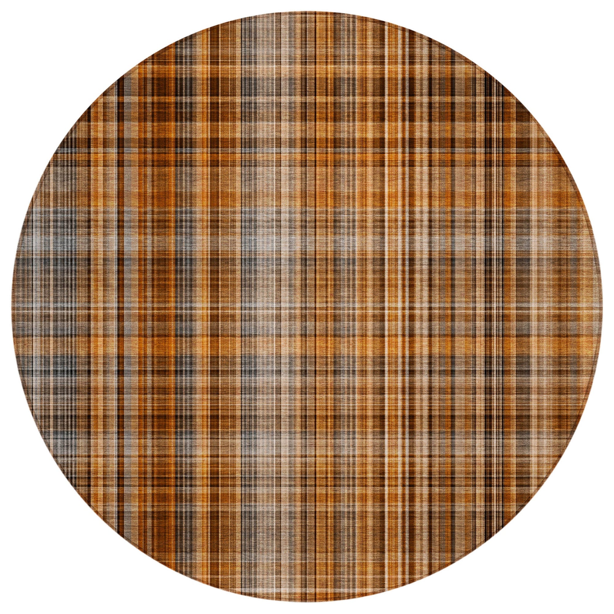 Addison Rugs Plaid Terracotta Washable Indoor-Outdoor Rug