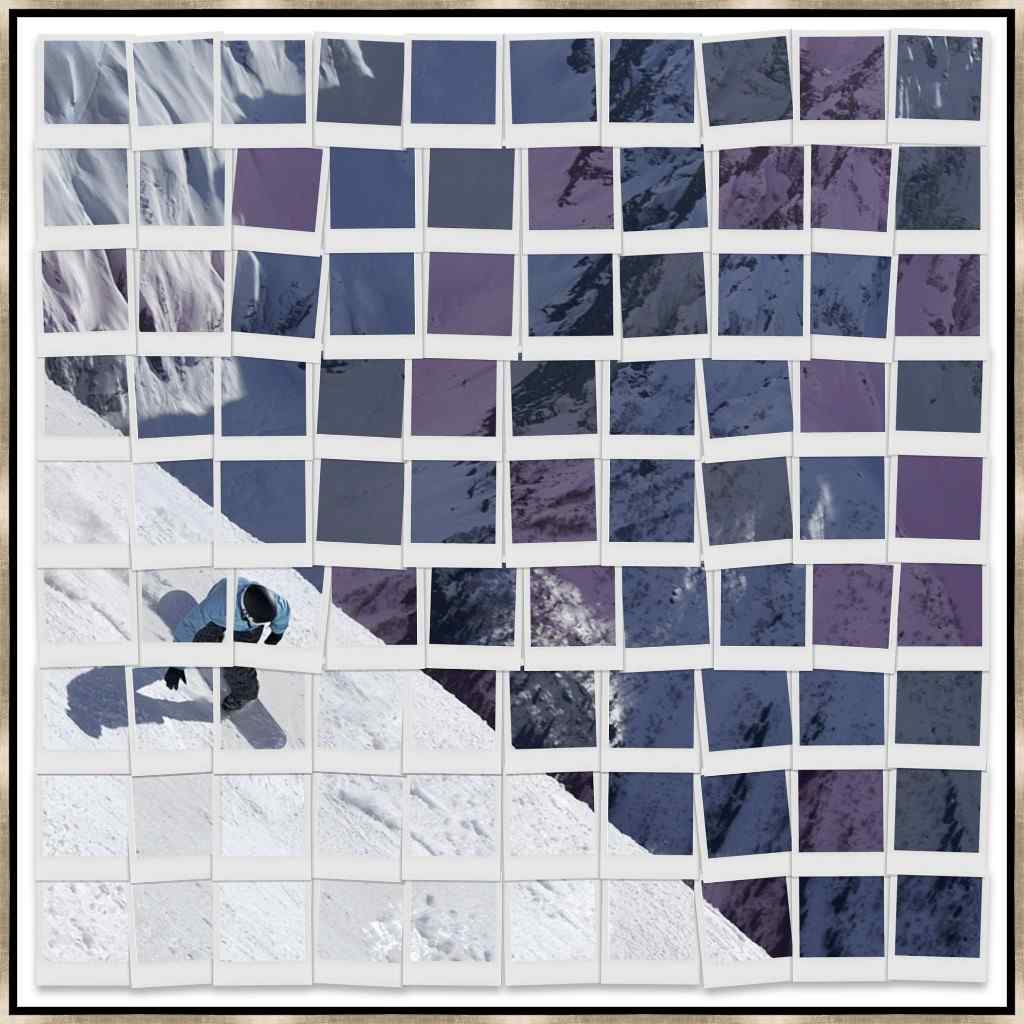 Leftbank Art Polaroid Snowboarder Hand Crafted Canvas Art