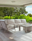 Prism Sectional Sofa With Firepit Table Set 6PC