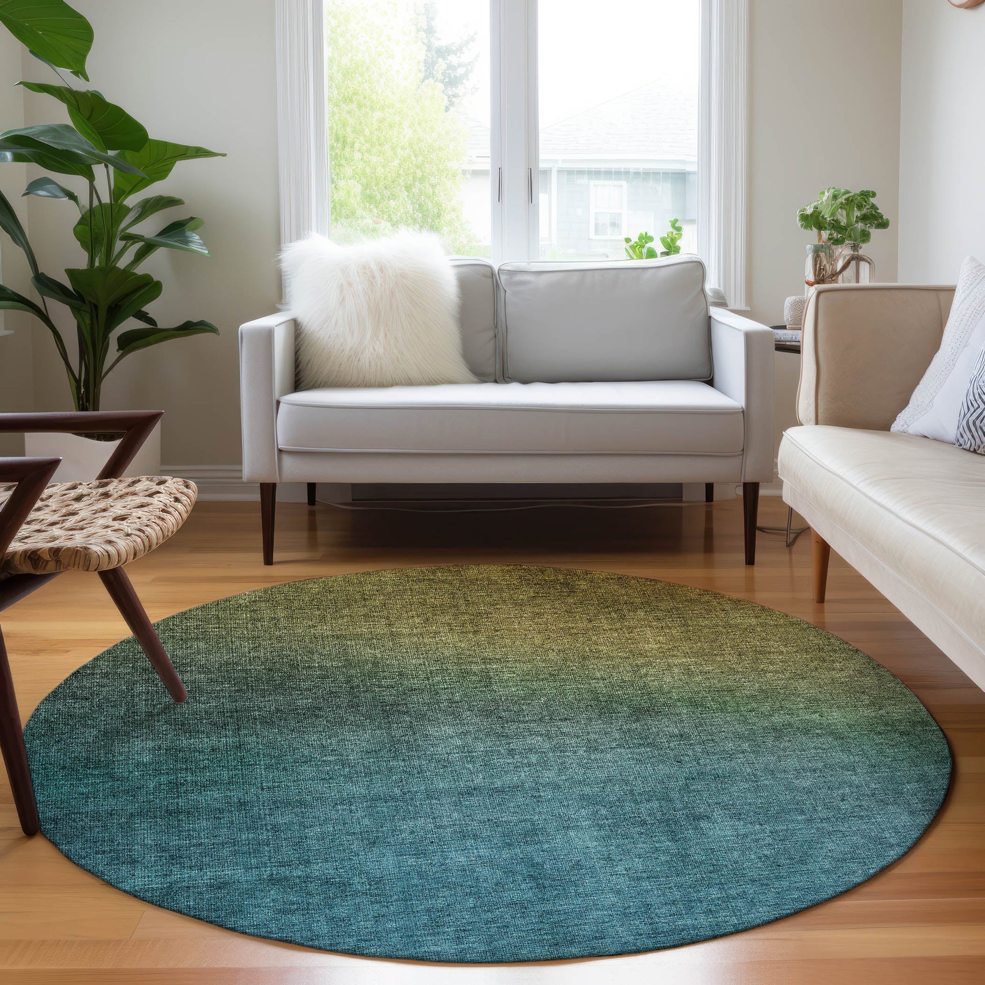 Addison Rugs Quiet Current Brown Washable Indoor-Outdoor Rug