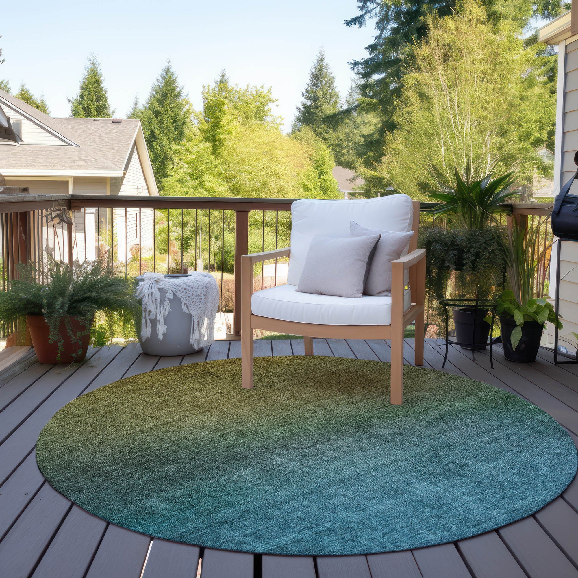 Addison Rugs Quiet Current Brown Washable Indoor-Outdoor Rug