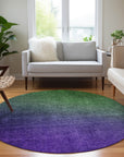 Addison Rugs Quiet Current Green Washable Indoor-Outdoor Rug