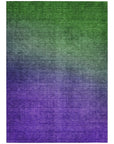 Addison Rugs Quiet Current Green Washable Indoor-Outdoor Rug