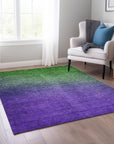 Addison Rugs Quiet Current Green Washable Indoor-Outdoor Rug