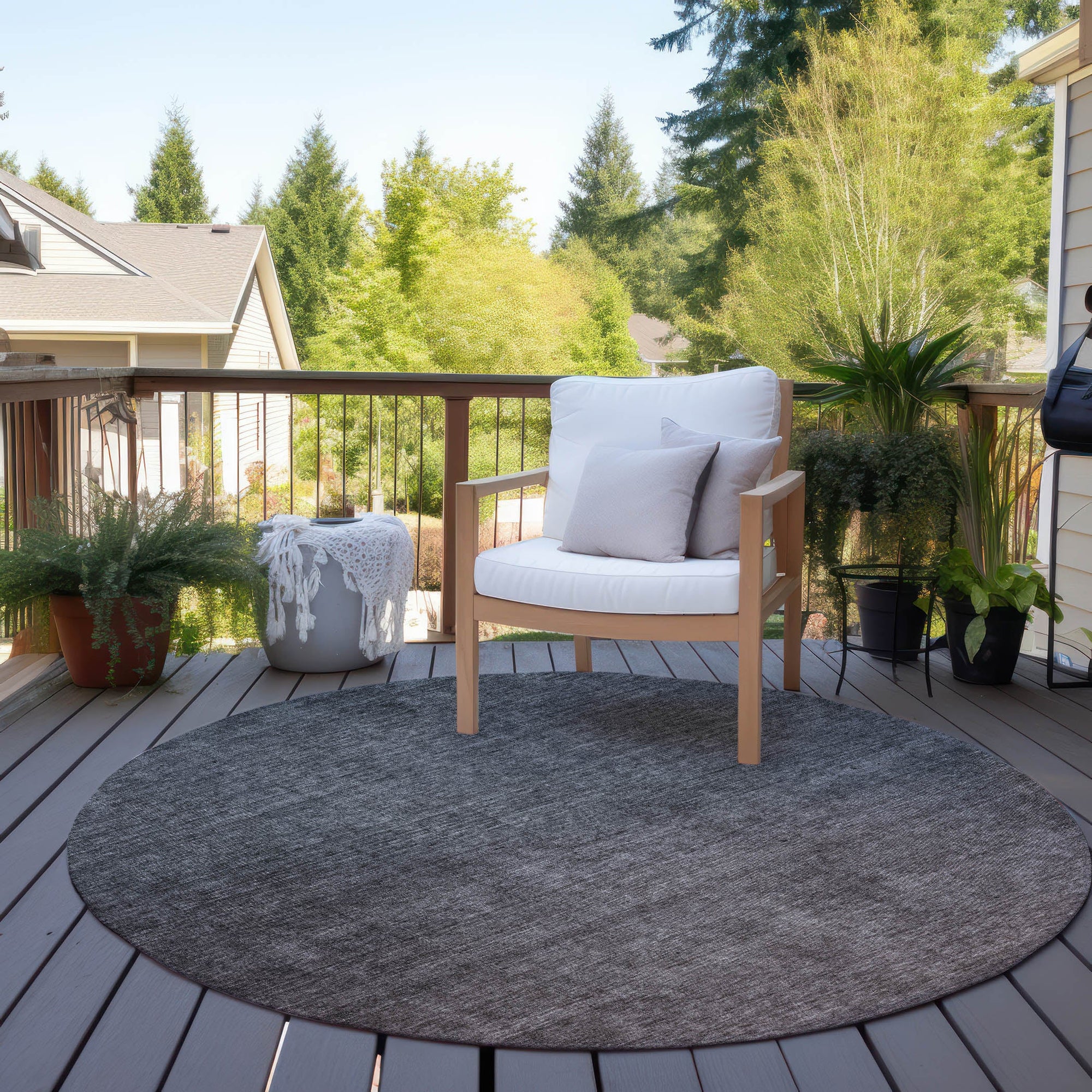 Addison Rugs Quiet Current Grey Washable Indoor-Outdoor Rug