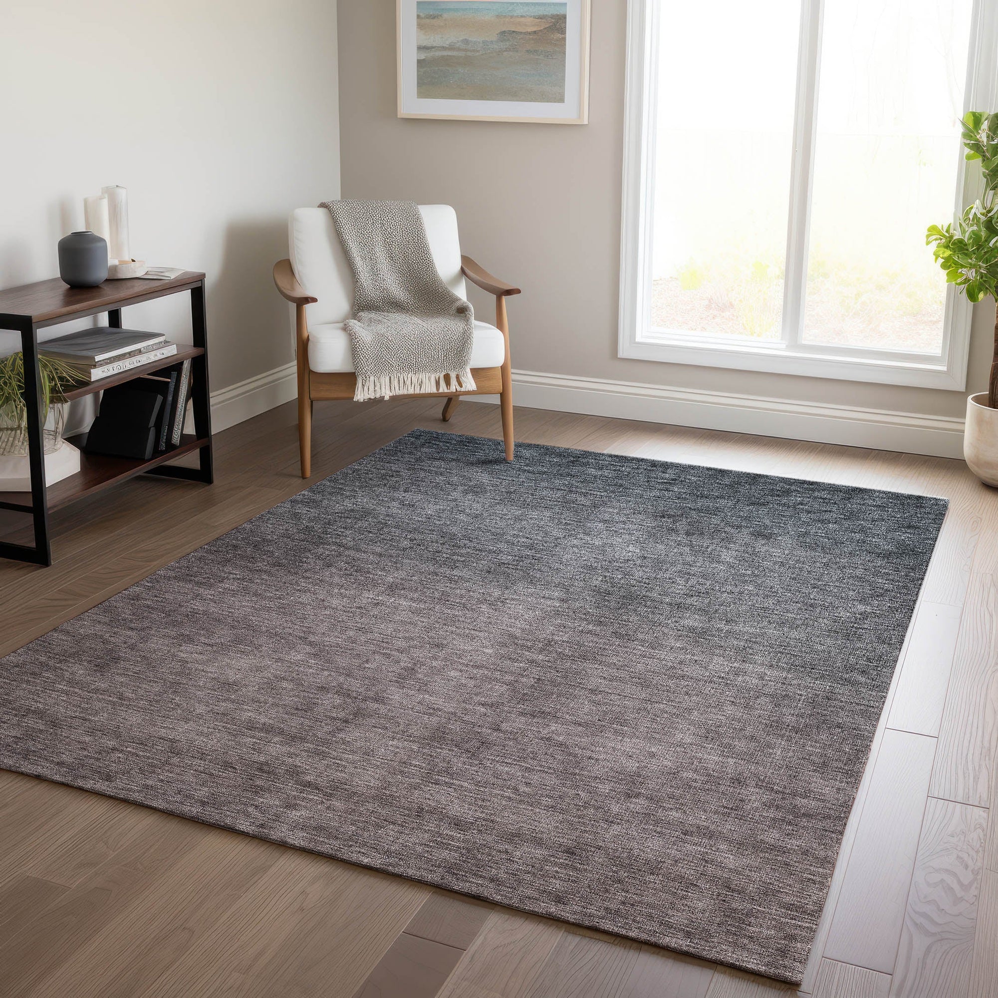Addison Rugs Quiet Current Grey Washable Indoor-Outdoor Rug