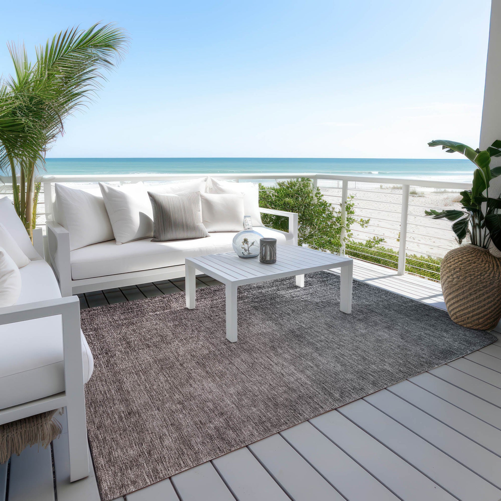 Addison Rugs Quiet Current Grey Washable Indoor-Outdoor Rug