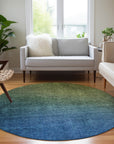 Addison Rugs Quiet Current Olive Washable Indoor-Outdoor Rug