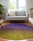 Addison Rugs Quiet Current Purple Washable Indoor-Outdoor Rug