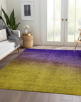 Addison Rugs Quiet Current Purple Washable Indoor-Outdoor Rug