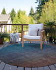 Addison Rugs Quiet Current Teal Washable Indoor-Outdoor Rug