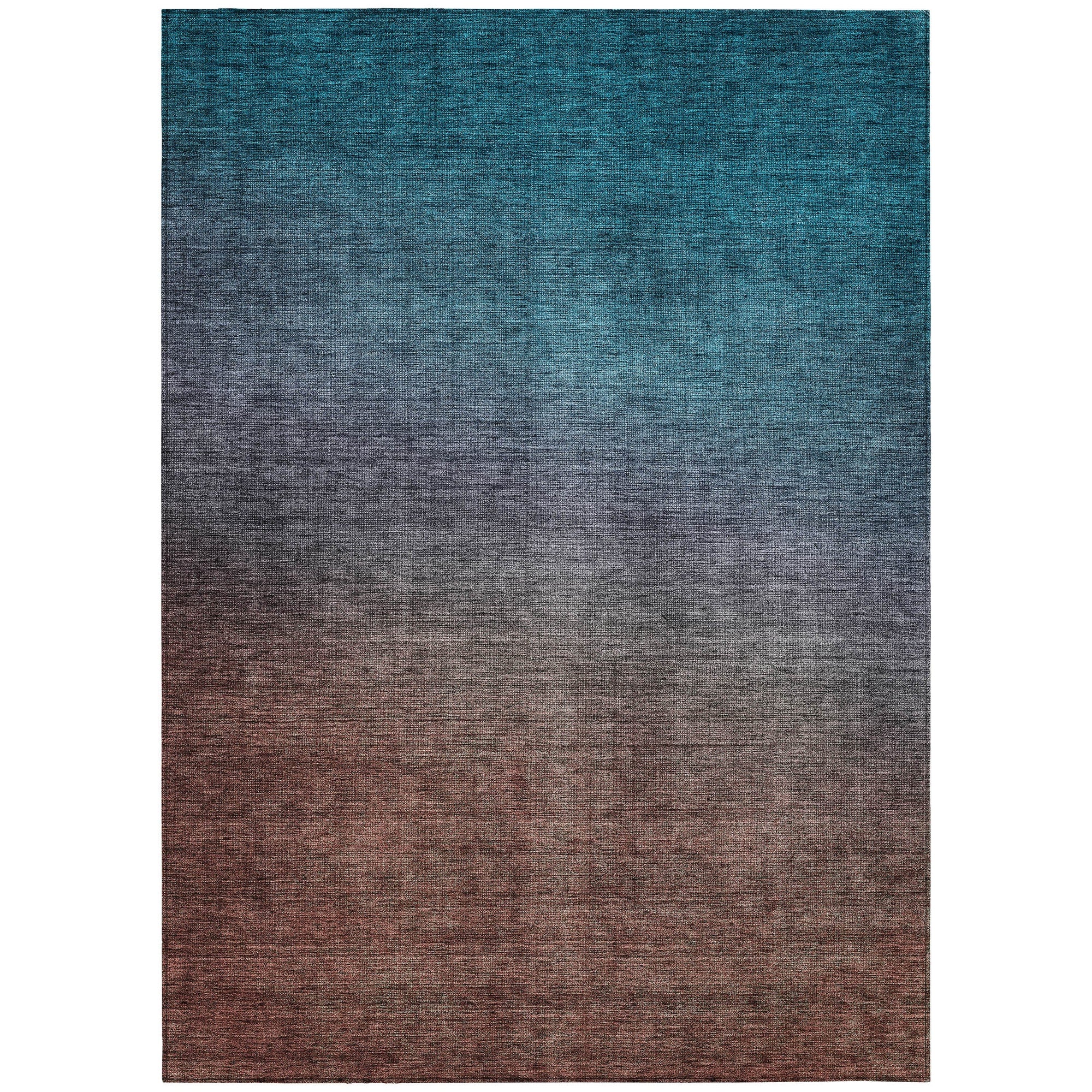Addison Rugs Quiet Current Teal Washable Indoor-Outdoor Rug