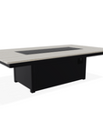 48" x 84" Rectangular Rustic Top Chat Height Fire Table