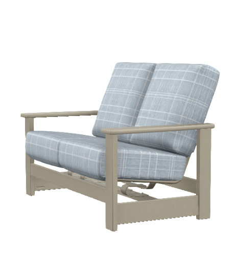 Telescope Leeward Deep Seat Outdoor Loveseat with Independent Hidden Motion