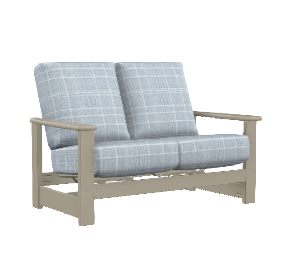 Leeward Deep Seat Outdoor Loveseat with Independent Hidden Motion Cover by Telescope Casual