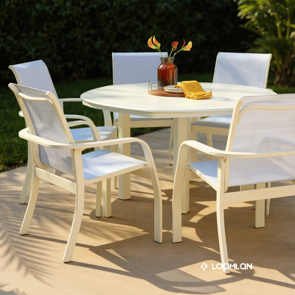 Telescope Soho Sling Stacking Outdoor Arm Chair 2PC