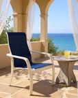 Telescope Soho Sling Stacking High Back Outdoor Arm Chair