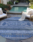 Addison Rugs Southwest Blue Washable Indoor-Outdoor Rug