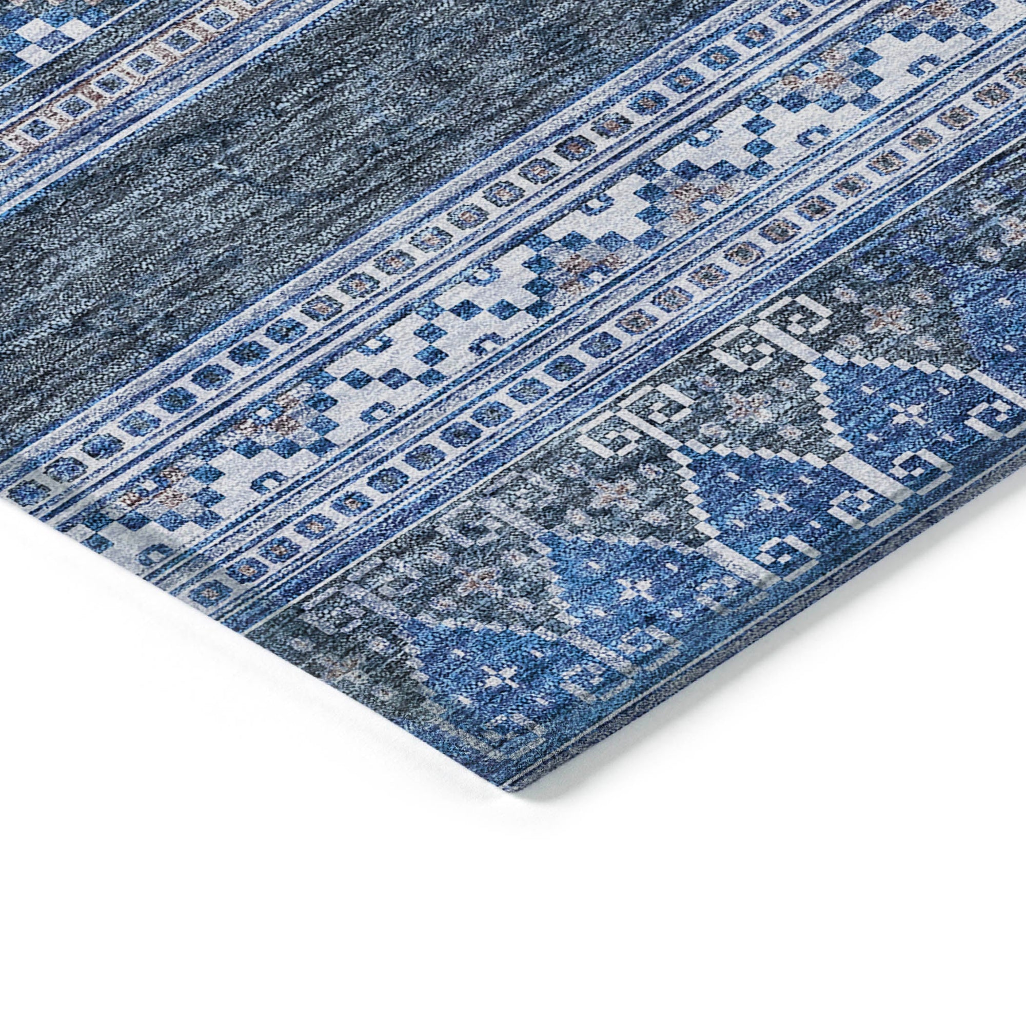 Addison Rugs Southwest Blue Washable Indoor-Outdoor Rug