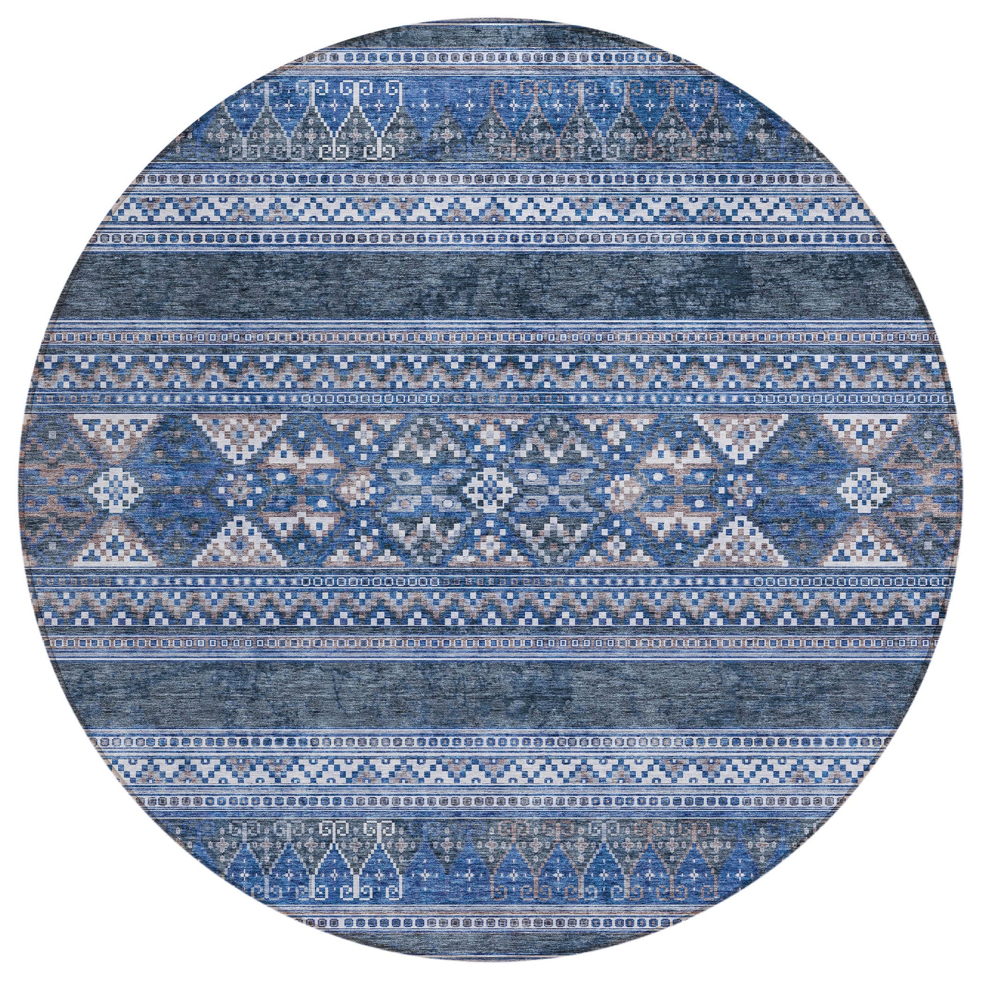 Addison Rugs Southwest Blue Washable Indoor-Outdoor Rug