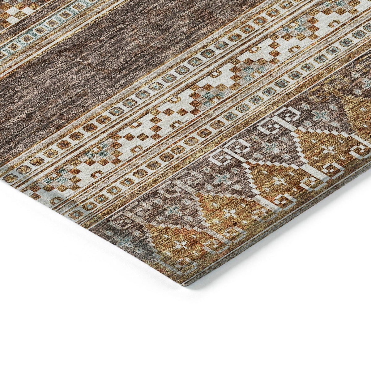 Addison Rugs Southwest Brown Washable Indoor-Outdoor Rug