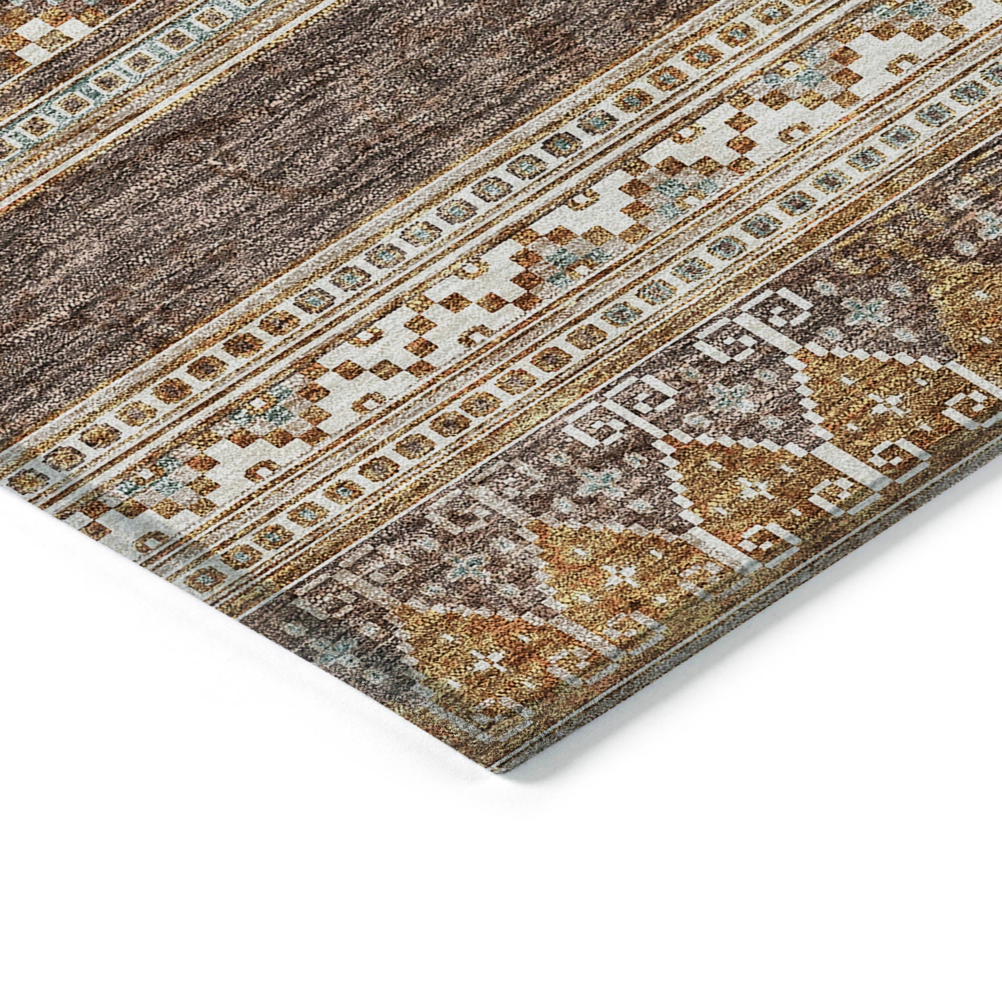 Addison Rugs Southwest Brown Washable Indoor-Outdoor Rug