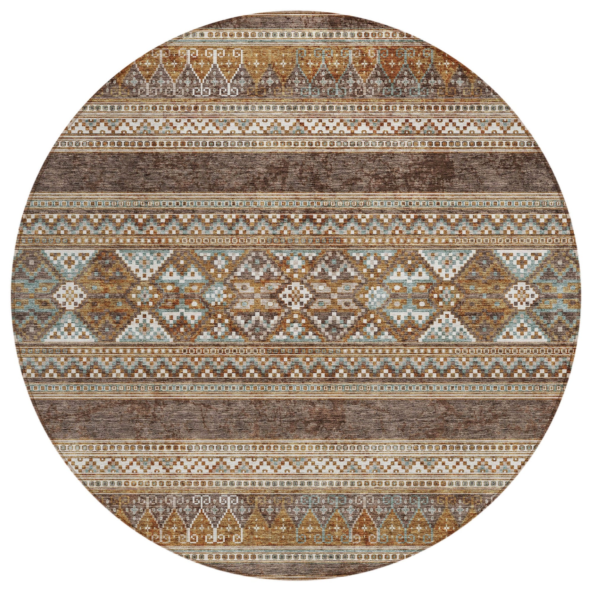 Addison Rugs Southwest Brown Washable Indoor-Outdoor Rug
