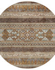 Addison Rugs Southwest Brown Washable Indoor-Outdoor Rug