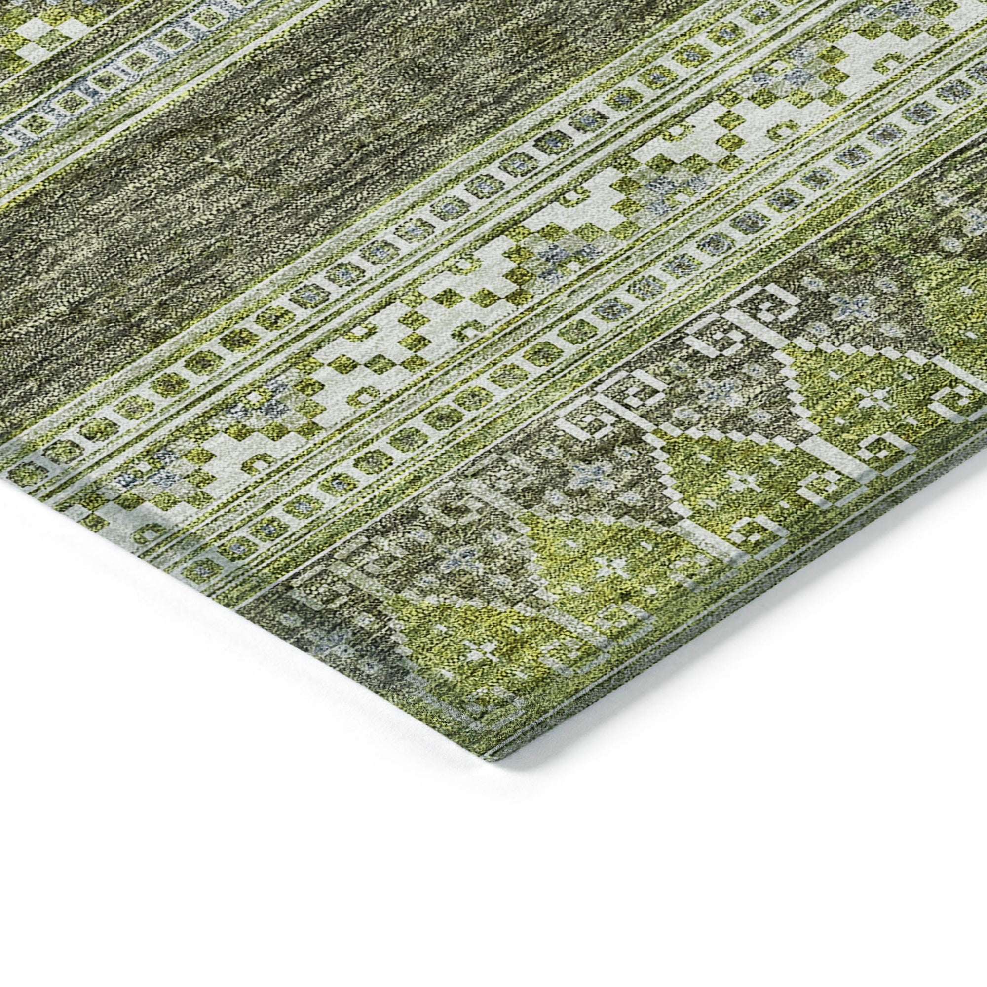 Addison Rugs Southwest Green Washable Indoor-Outdoor Rug