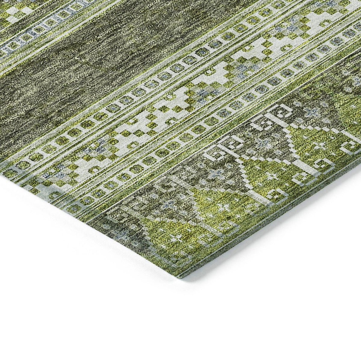 Addison Rugs Southwest Green Washable Indoor-Outdoor Rug
