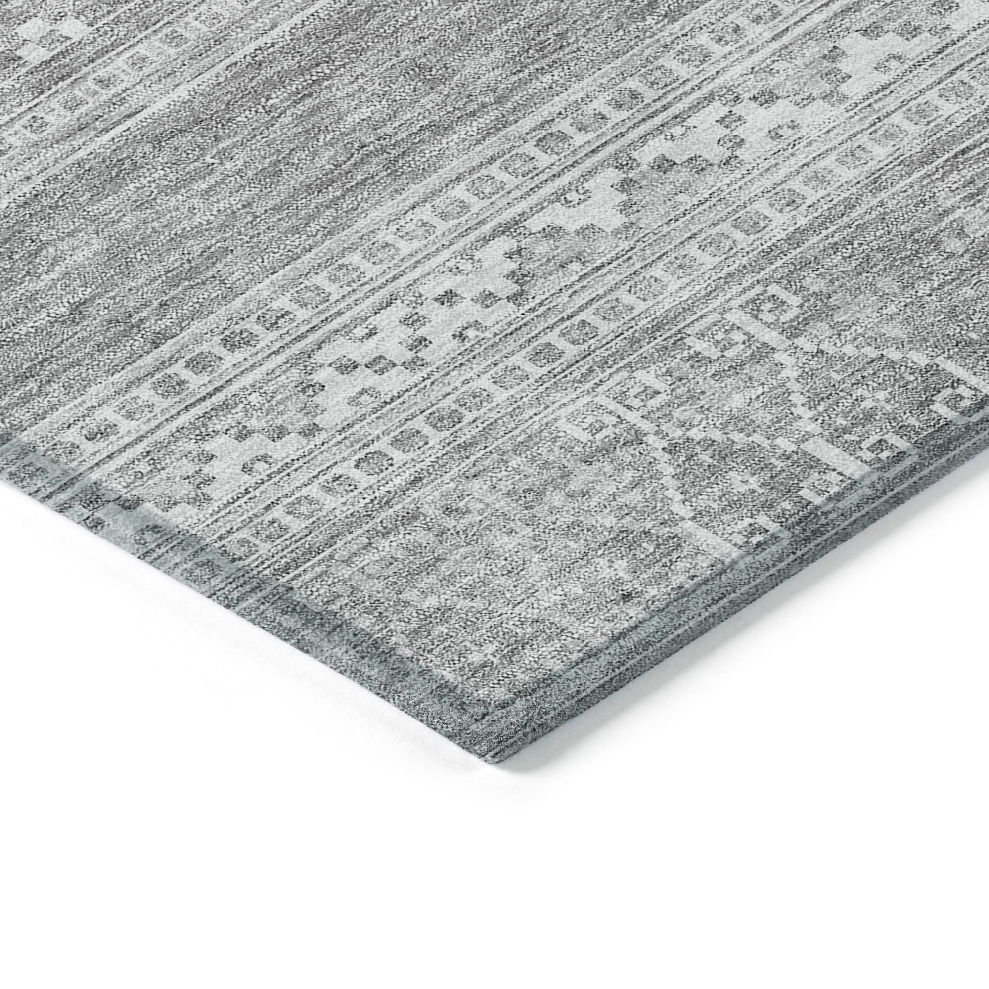 Addison Rugs Southwest Grey Washable Indoor-Outdoor Rug