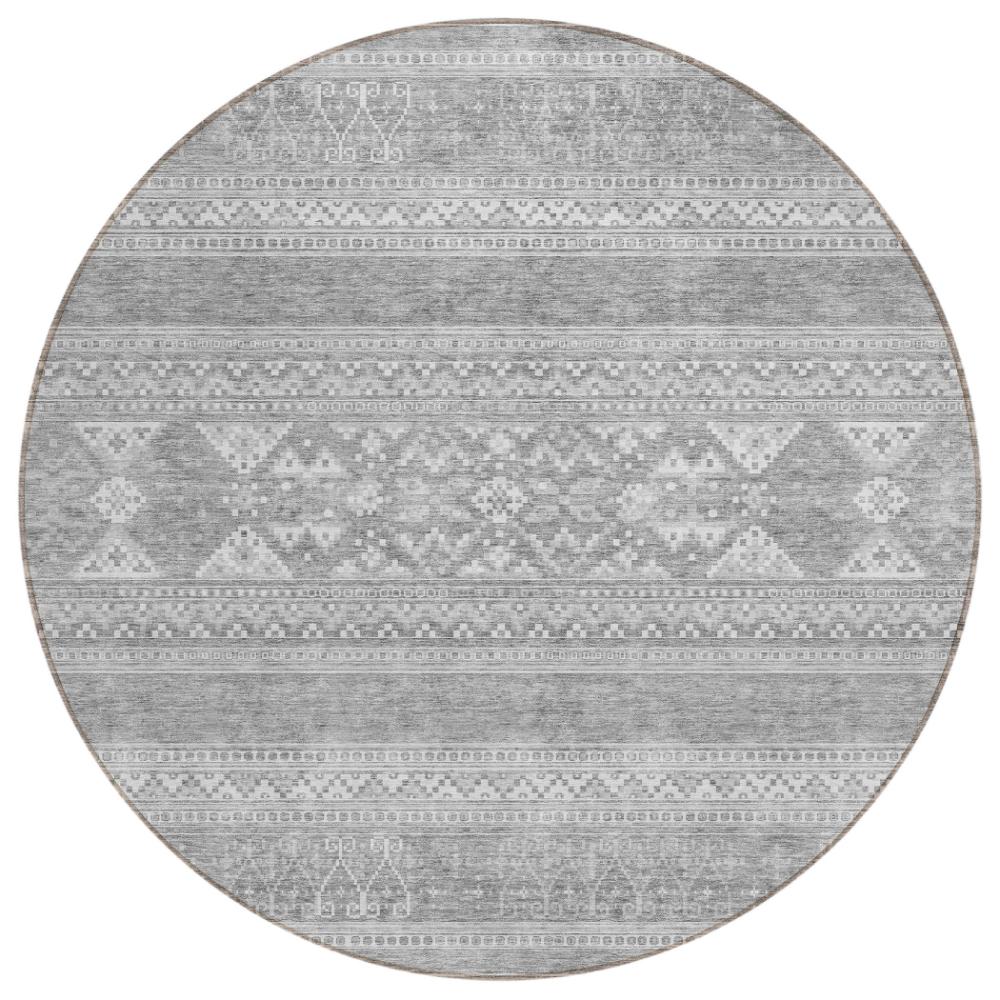 Addison Rugs Southwest Grey Washable Indoor-Outdoor Rug