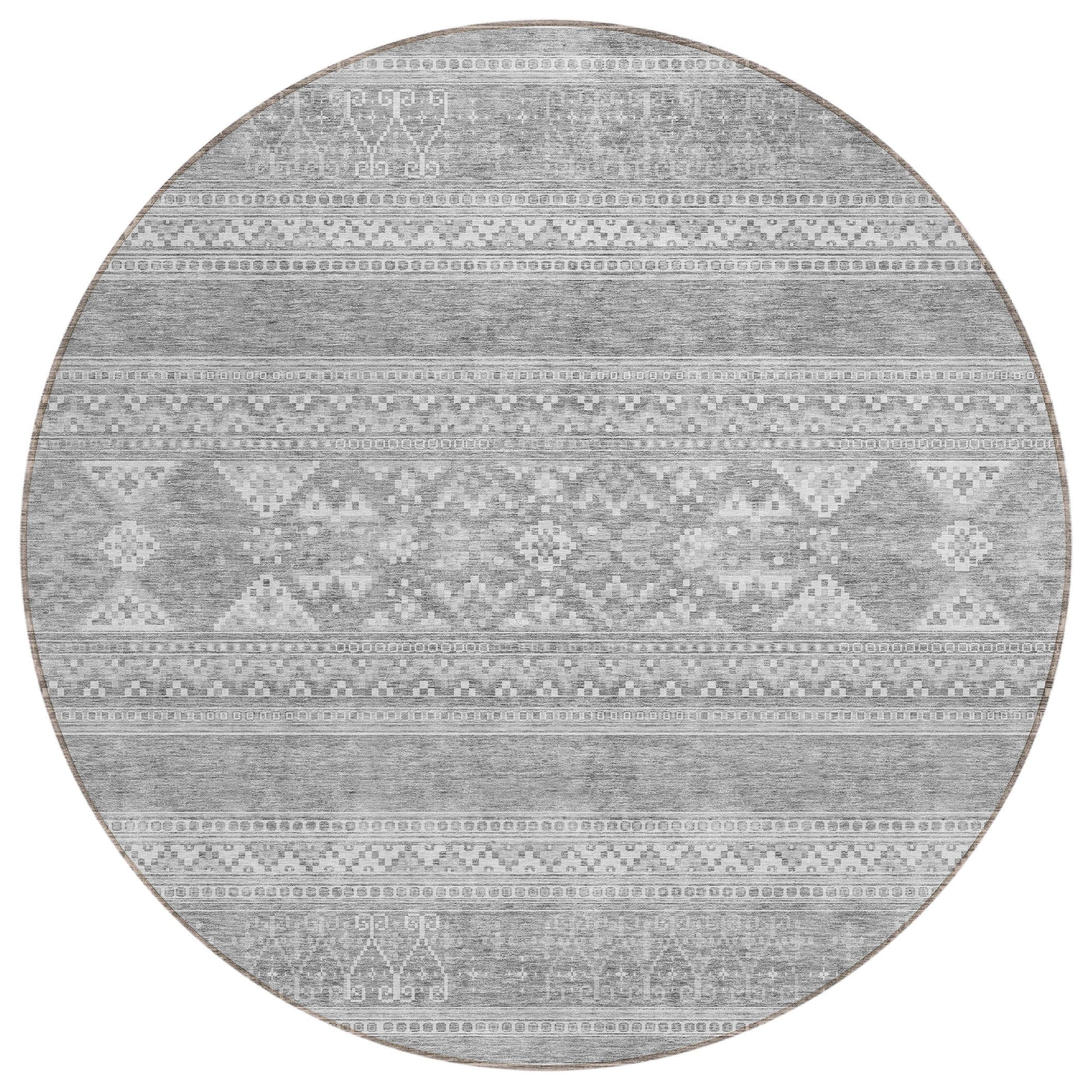Addison Rugs Southwest Grey Washable Indoor-Outdoor Rug