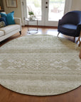 Addison Rugs Southwest Khaki Washable Indoor-Outdoor Rug