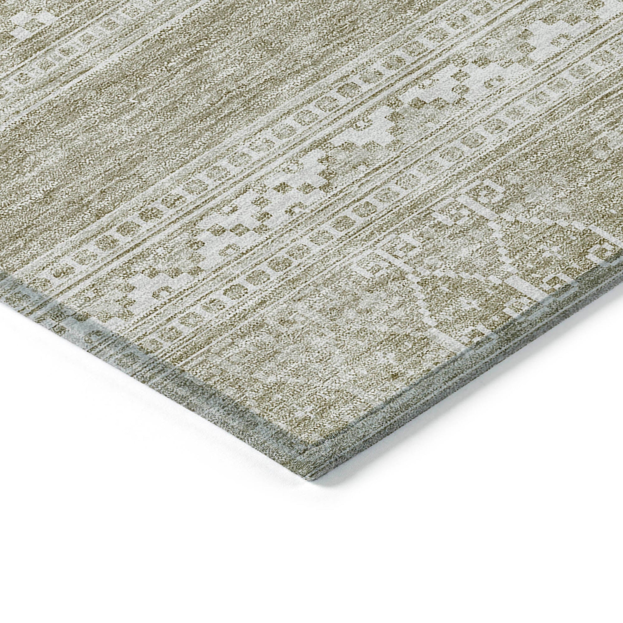 Addison Rugs Southwest Khaki Washable Indoor-Outdoor Rug
