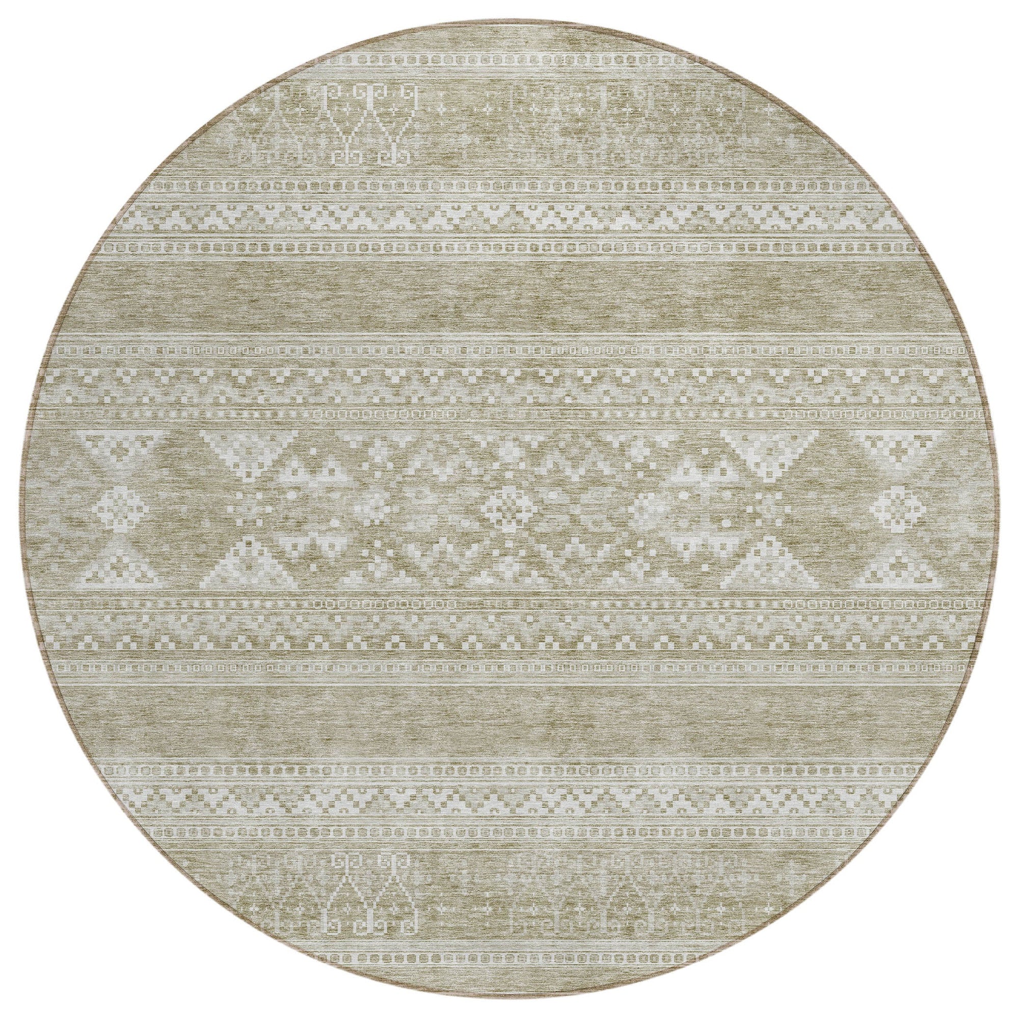 Addison Rugs Southwest Khaki Washable Indoor-Outdoor Rug