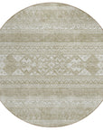 Addison Rugs Southwest Khaki Washable Indoor-Outdoor Rug