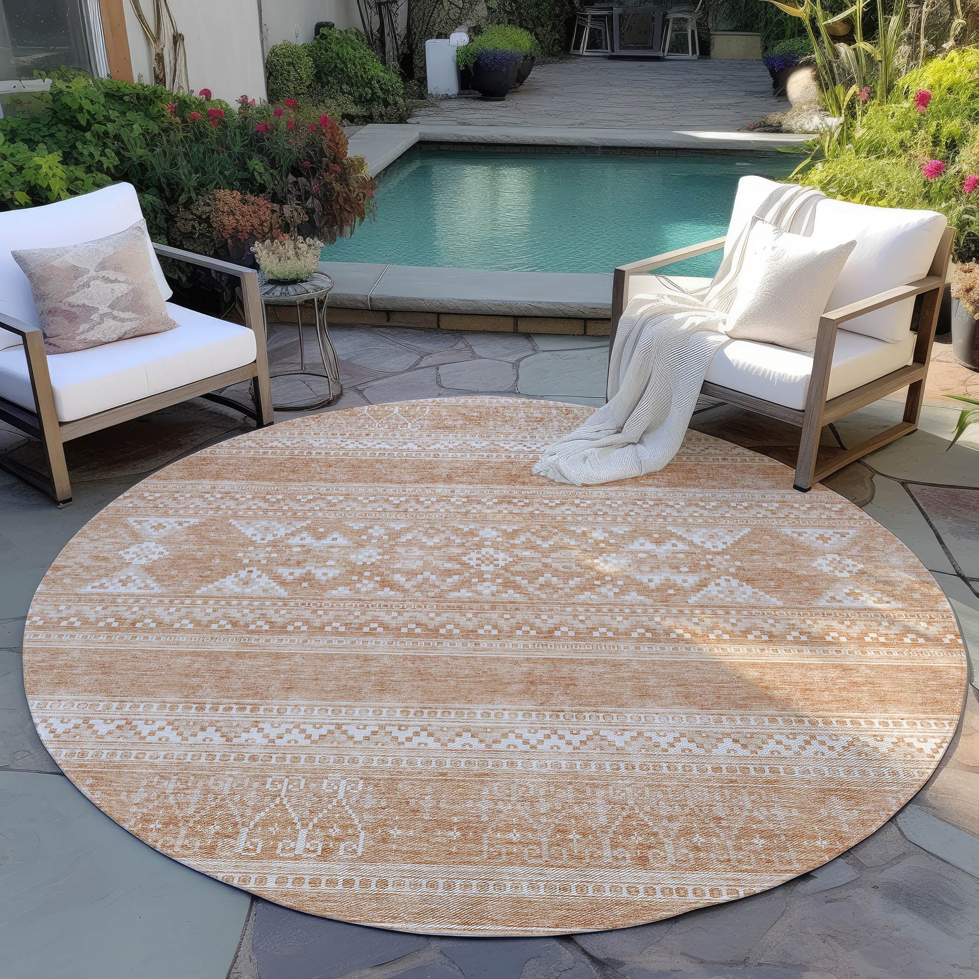 Addison Rugs Southwest Copper Washable Indoor-Outdoor Rug