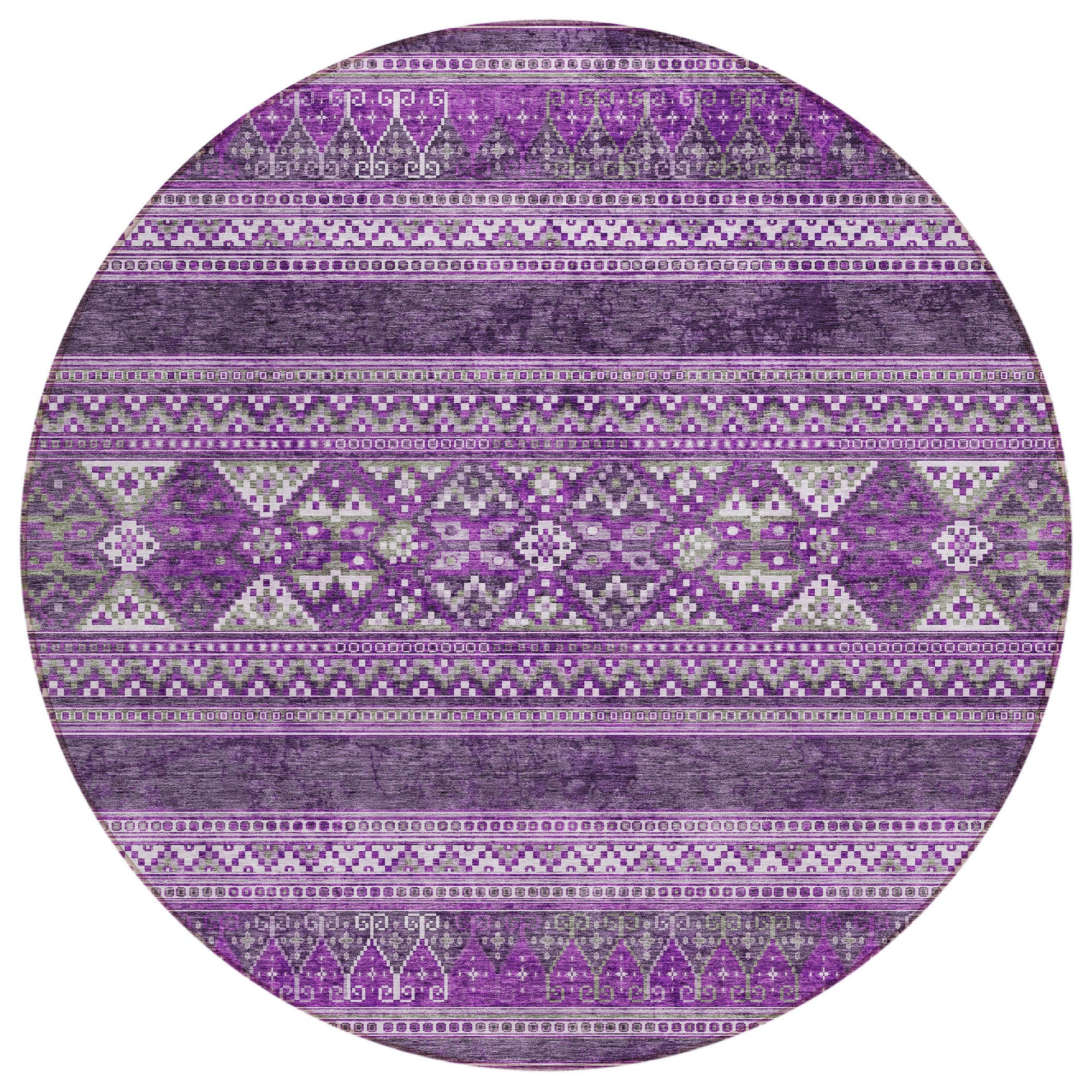 Addison Rugs Southwest Purple Washable Indoor-Outdoor Rug