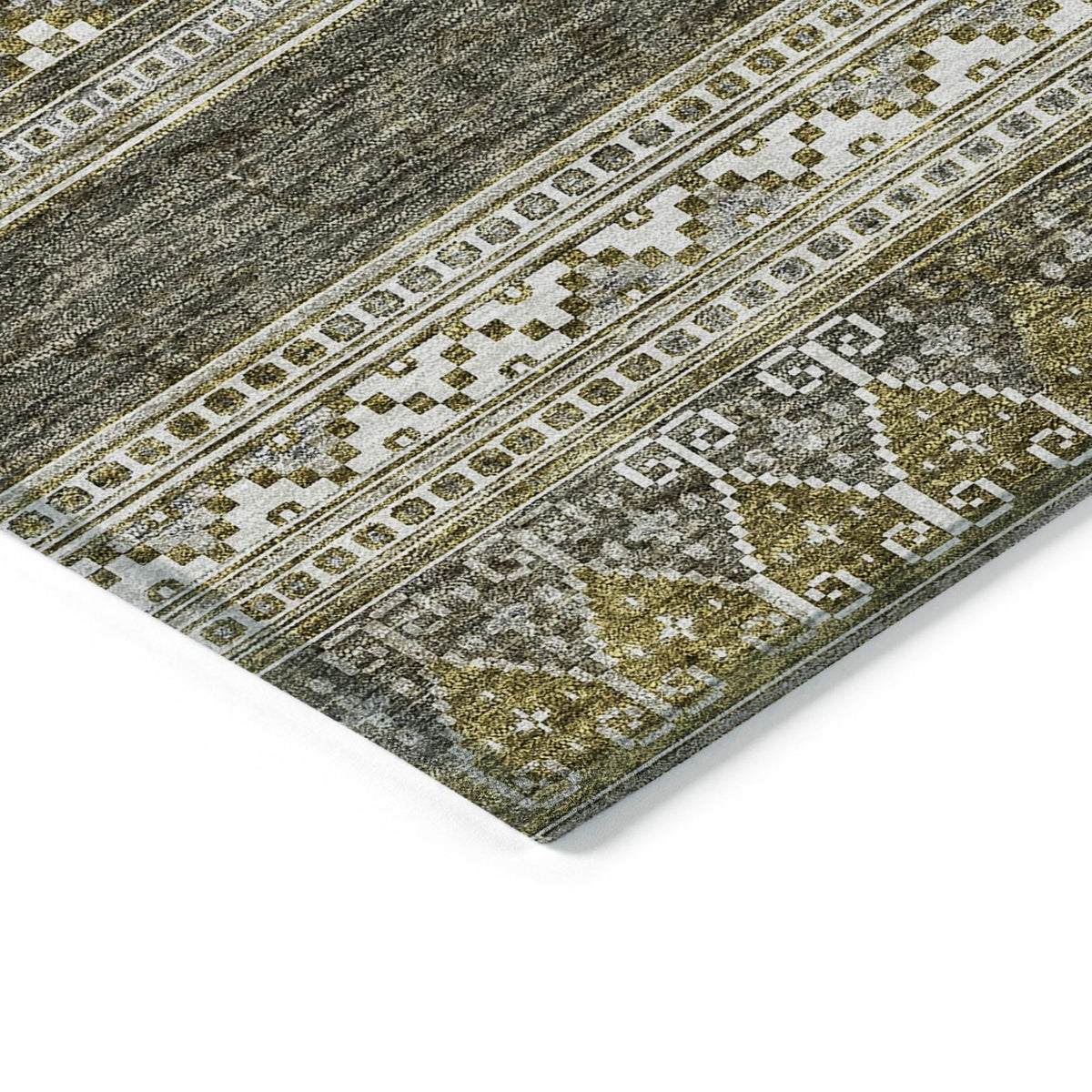 Addison Rugs Southwest Taupe Washable Indoor-Outdoor Rug