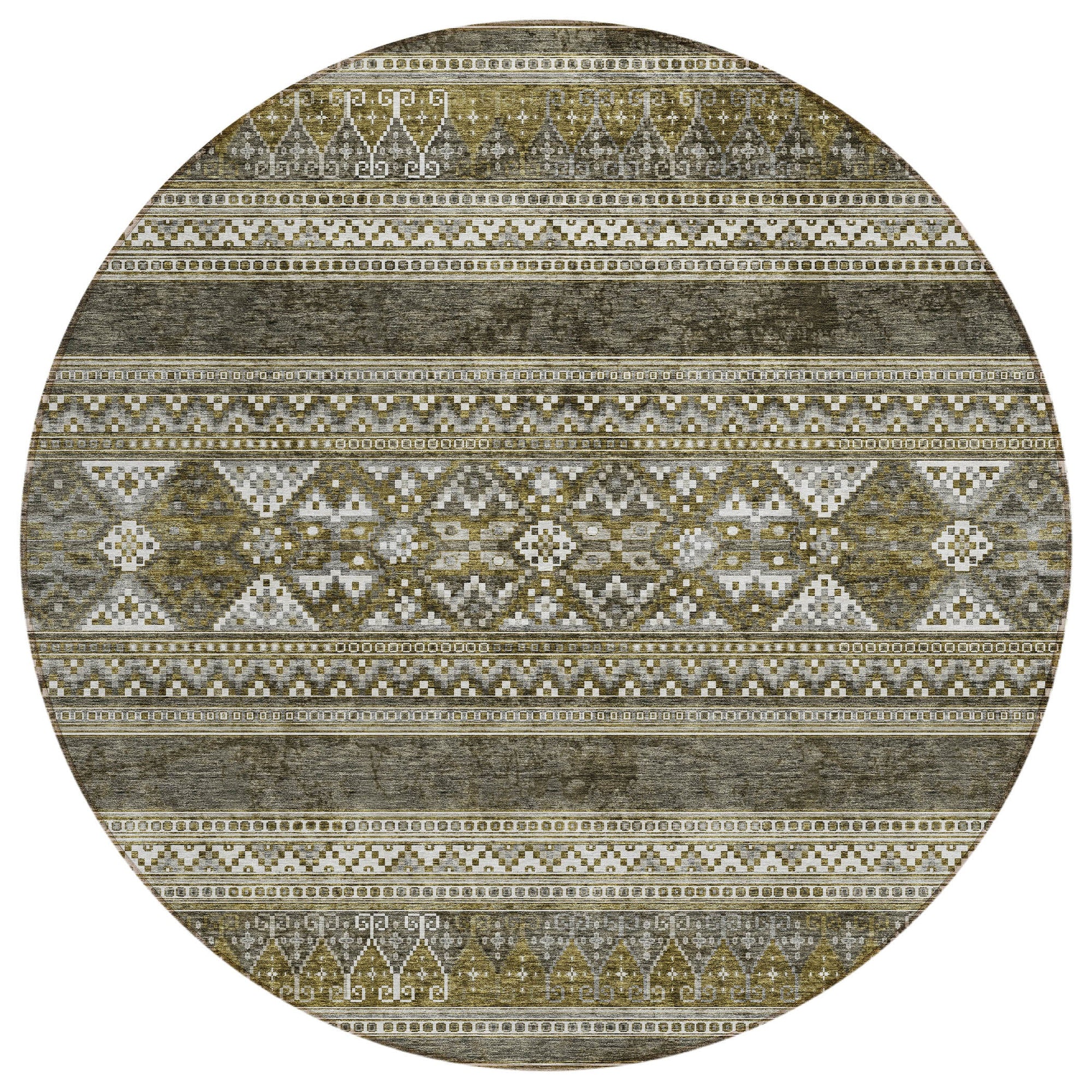 Addison Rugs Southwest Taupe Washable Indoor-Outdoor Rug