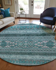 Addison Rugs Southwest Teal Washable Indoor-Outdoor Rug